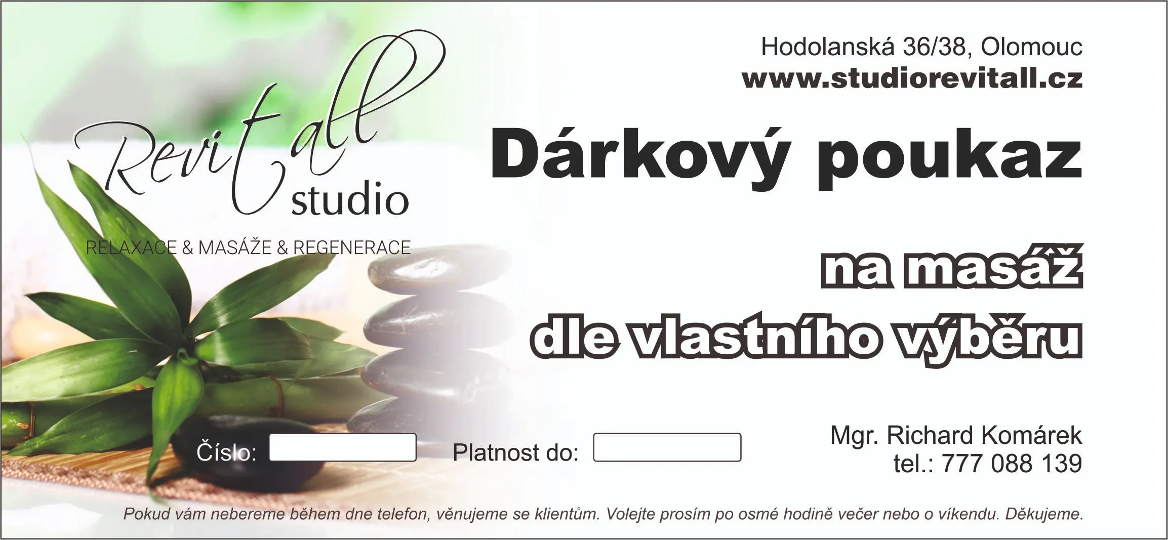 Darkovy poukaz studiorevitall nejlepsi masaze v olomouci